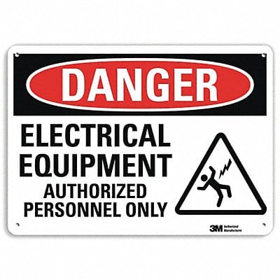 Danger Sign 7 in x 10 in Aluminum