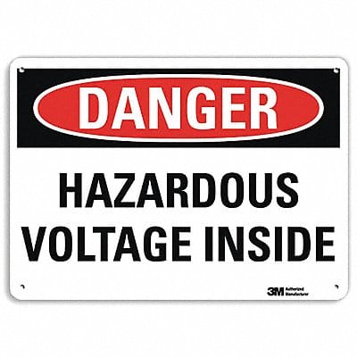 Danger Sign 10 in x 14 in Aluminum