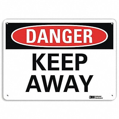 Danger Sign 10 inx14 in Aluminum