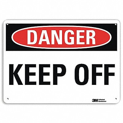 Danger Sign 10 inx14 in Aluminum