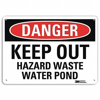 Danger Sign 10 inx14 in Aluminum