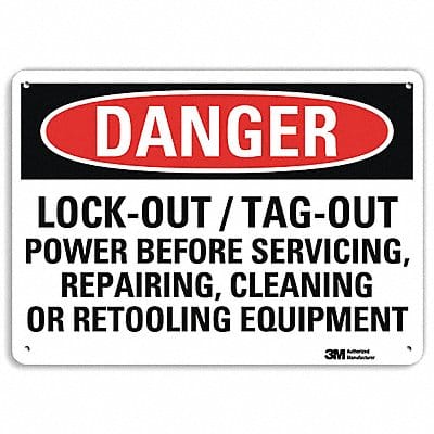 Danger Sign 10 inx14 in Aluminum