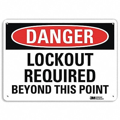 Danger Sign 10 inx14 in Aluminum