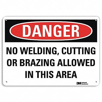 Danger Sign 10 in x 14 in Aluminum
