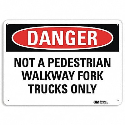 Danger Sign 10 inx14 in Aluminum