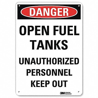 Danger Sign 14 inx10 in Aluminum