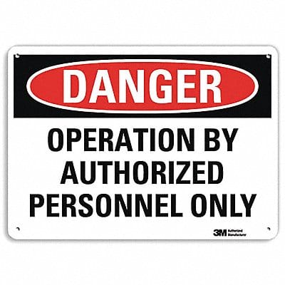 Danger Sign 10 in x 14 in Aluminum