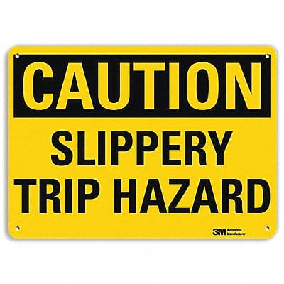 Caution Sign 10 inx14 in Aluminum