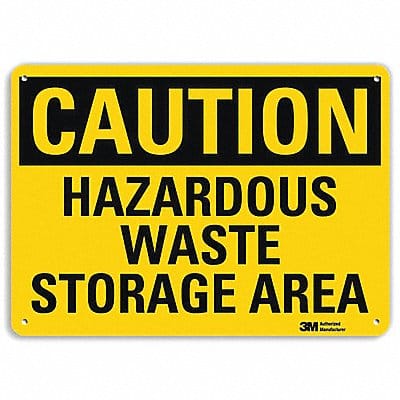 Caution Sign 7 in x 10 in Aluminum