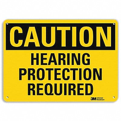 Caution Sign 7 in x 10 in Aluminum