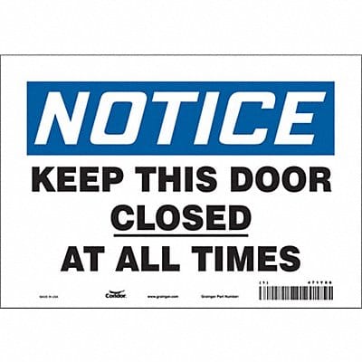 Safety Sign 7 in x 10 in Vinyl