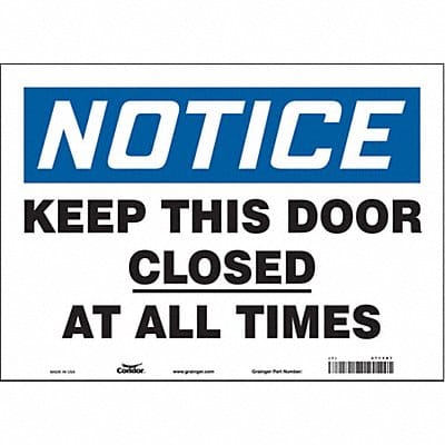 Safety Sign 10 in x 14 in Vinyl