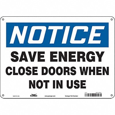 Safety Sign 10 in x 14 in Polyethylene