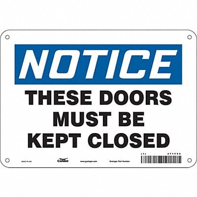 Safety Sign 7 in x 10 in Aluminum
