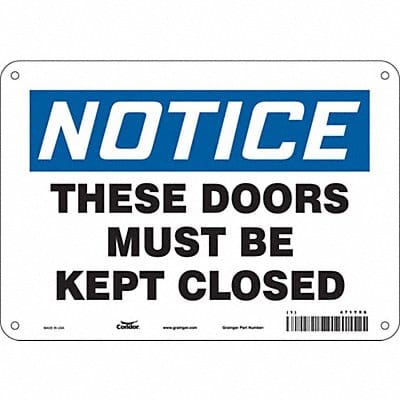 Safety Sign 7 in x 10 in Polyethylene