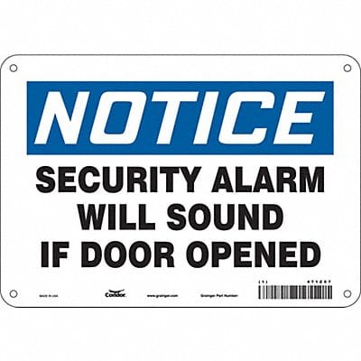 Safety Sign 7 in x 10 in Aluminum
