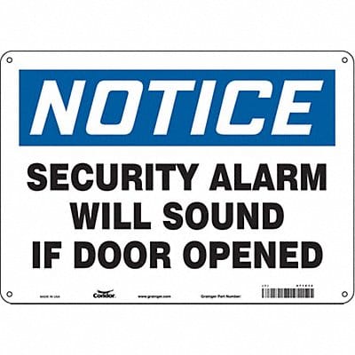 Safety Sign 10 in x 14 in Polyethylene