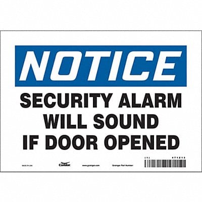 Safety Sign 7 in x 10 in Vinyl