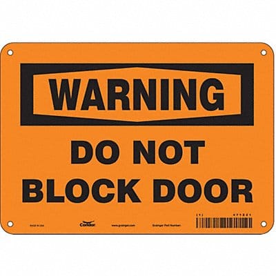 Safety Sign 7 in x 10 in Aluminum