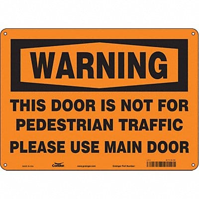 Safety Sign 10 in x 14 in Polyethylene