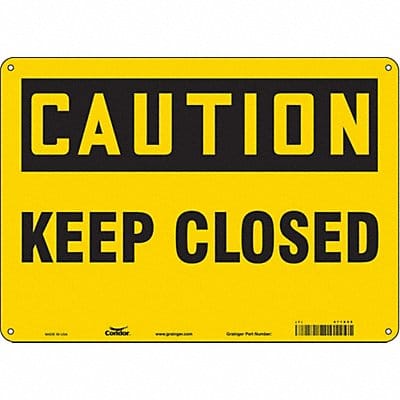 Safety Sign 10 in x 14 in Polyethylene