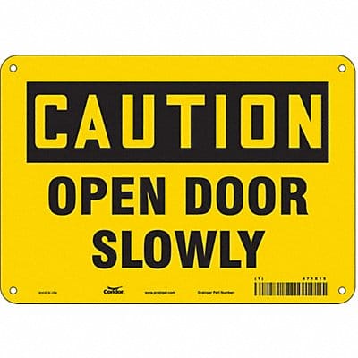 J6963 Safety Sign 7 in x 10 in Aluminum