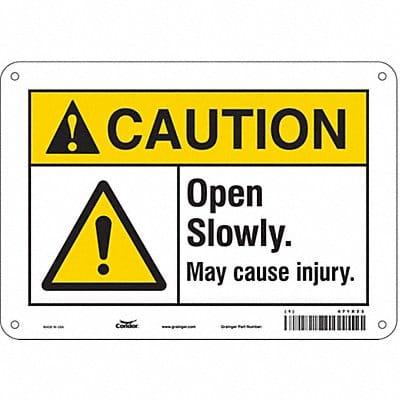 Safety Sign 7 in x 10 in Polyethylene