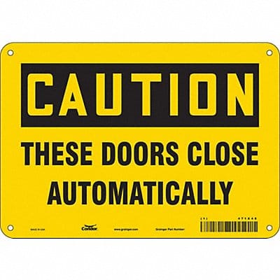 Safety Sign 7 in x 10 in Polyethylene