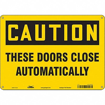 Safety Sign 10 in x 14 in Polyethylene