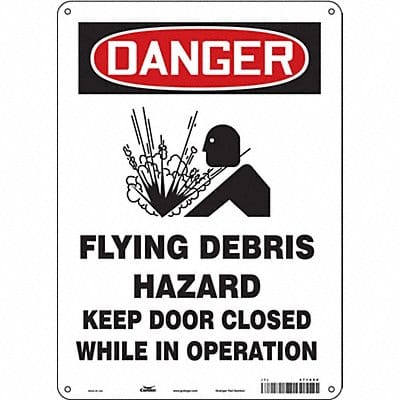 Safety Sign 14 in x 10 in Polyethylene