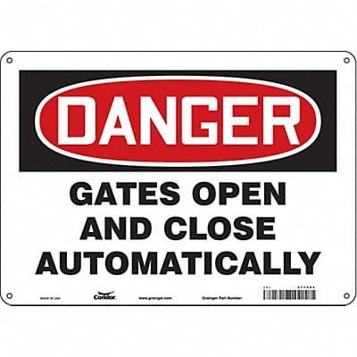Safety Sign 10 in x 14 in Aluminum