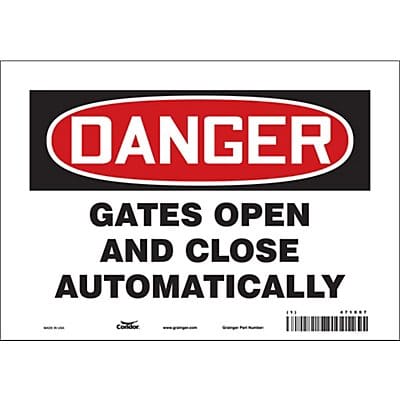 Safety Sign 7 in x 10 in Vinyl