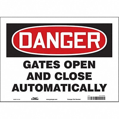 Safety Sign 10 in x 14 in Vinyl