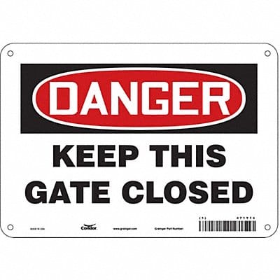 Safety Sign 7 in x 10 in Polyethylene
