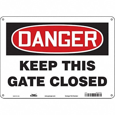 Safety Sign 10 in x 14 in Polyethylene