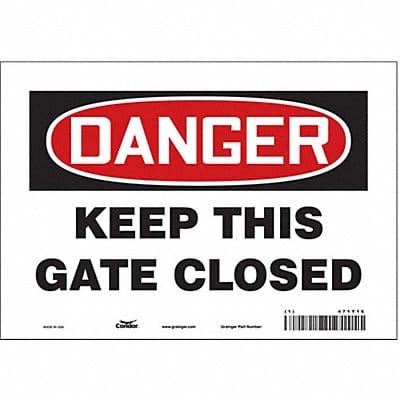 Safety Sign 7 in x 10 in Vinyl