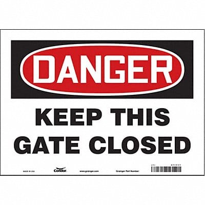 Safety Sign 10 in x 14 in Vinyl