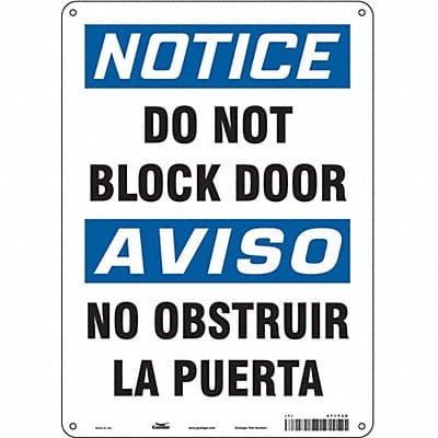 Safety Sign 14 in x 10 in Aluminum