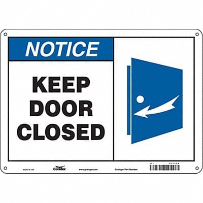 Safety Sign 10 in x 14 in Polyethylene
