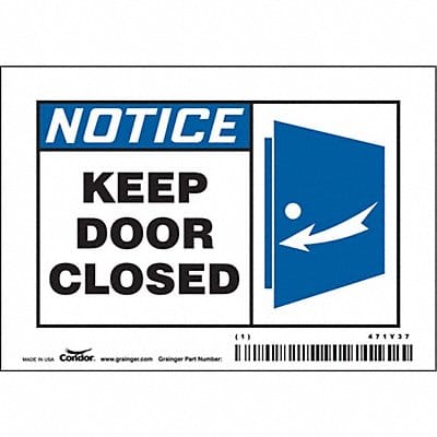 Safety Sign 3 1/2 in x 5 in Vinyl