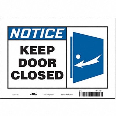 Safety Sign 7 in x 10 in Vinyl