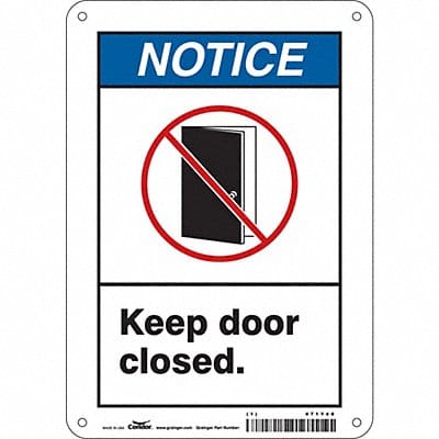 Safety Sign 10 in x 7 in Aluminum