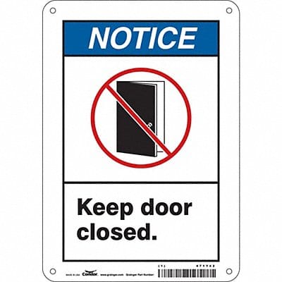 Safety Sign 10 in x 7 in Polyethylene