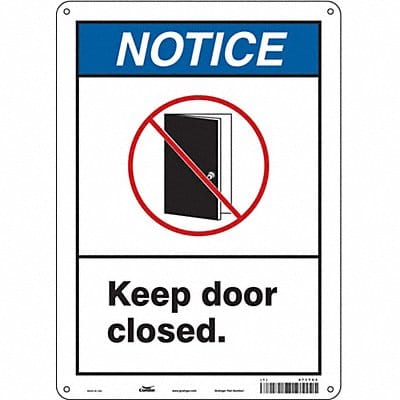 Safety Sign 14 in x 10 in Polyethylene
