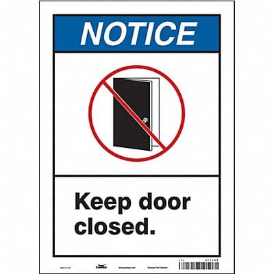 Safety Sign 14 in x 10 in Vinyl