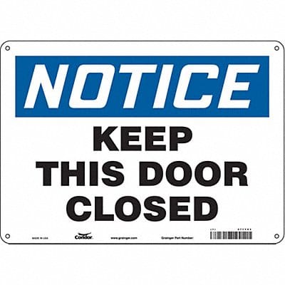 J6997 Safety Sign 10 in x 14 in Aluminum