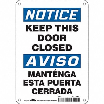 Safety Sign 10 in x 7 in Polyethylene