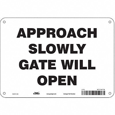 Safety Sign 7 in x 10 in Polyethylene