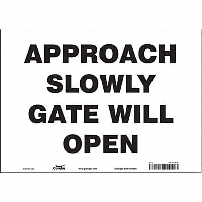 Safety Sign 10 in x 14 in Vinyl