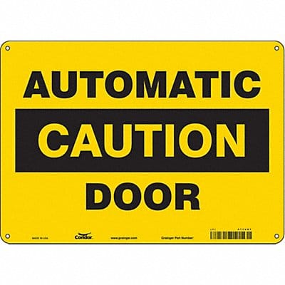 J7722 Safety Sign 10 in x 14 in Polyethylene